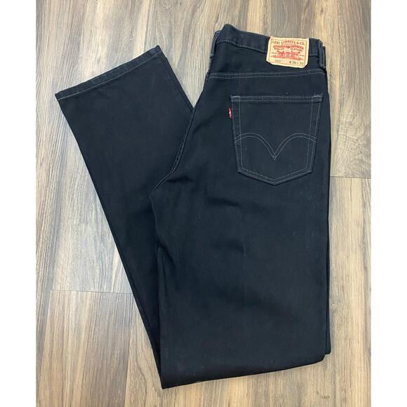 Men Levi's Strauss 550 Relaxed Straight black cotton denim dress jeans, 36x36 - Picture 1 of 5
